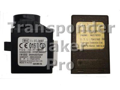 Software module 113 – Daewoo; Chevrolet immobox ID48