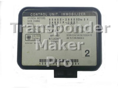 Software module 166 – Hyundai; Kia immobox Shin Chang with ID4D