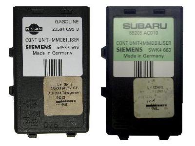 Software module 43 – Nissan; Subaru immobox Siemens