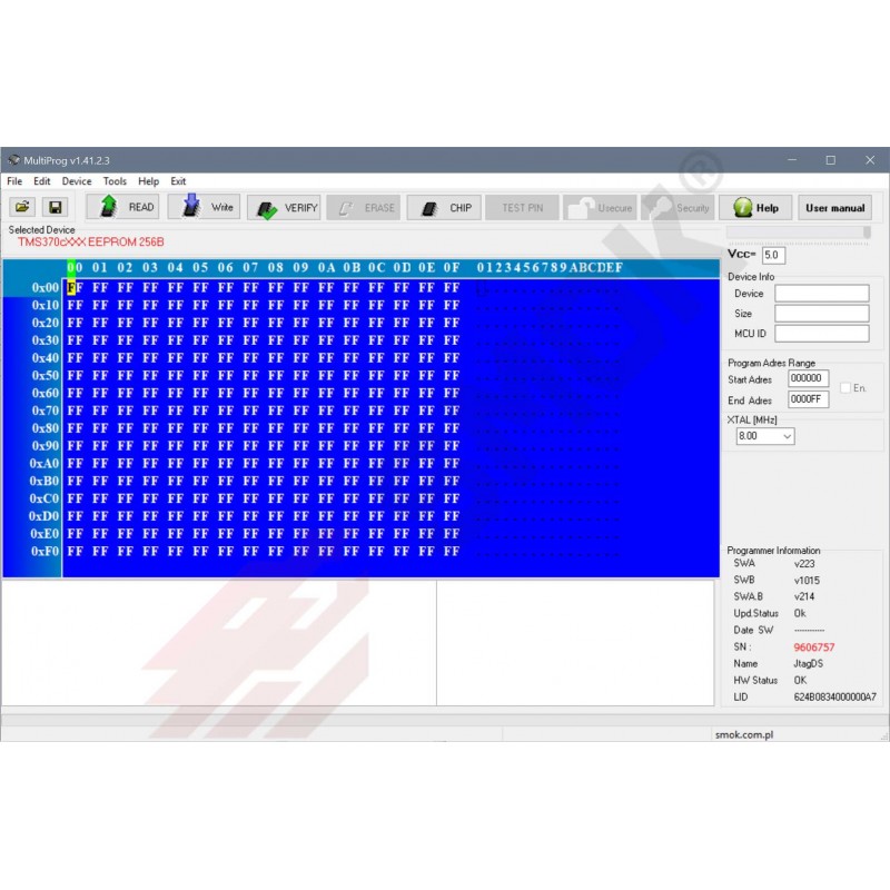 MBPROG - TMS370 PLC28, PLCC44, PLCC68 - JG0031