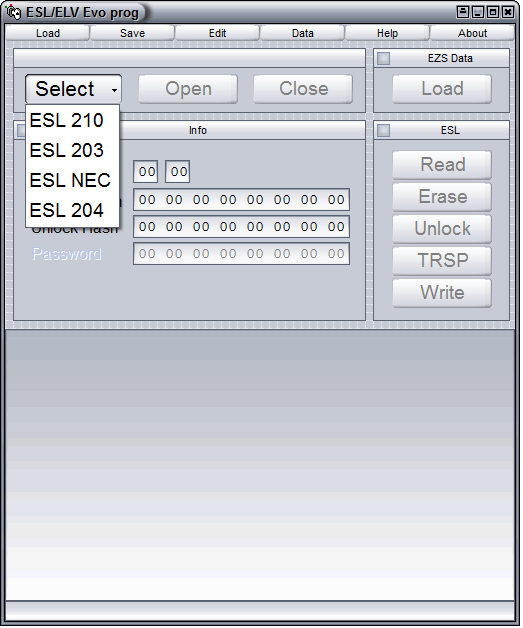 ESL/ELV EVO PROG SOFTWARE