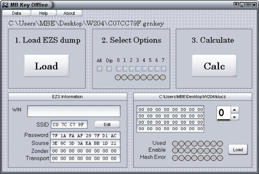 MERCEDES KEY OFFLINE GENERATION