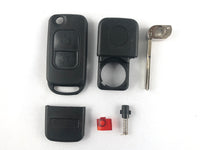 Key Shell for Mercedes SLK flip key with HU64 blade and 2 big buttons.